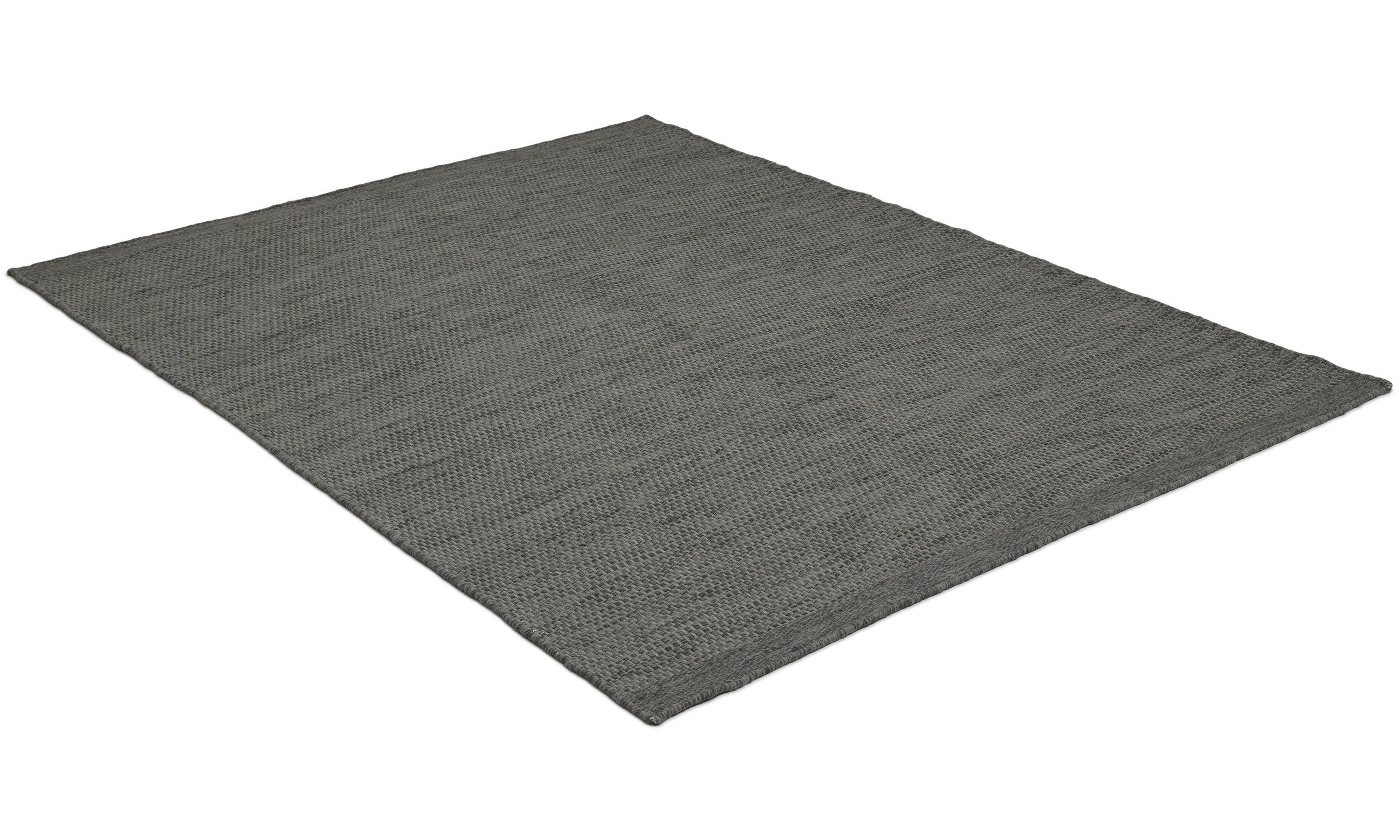 Jylland dark grey - håndvevd ullteppe