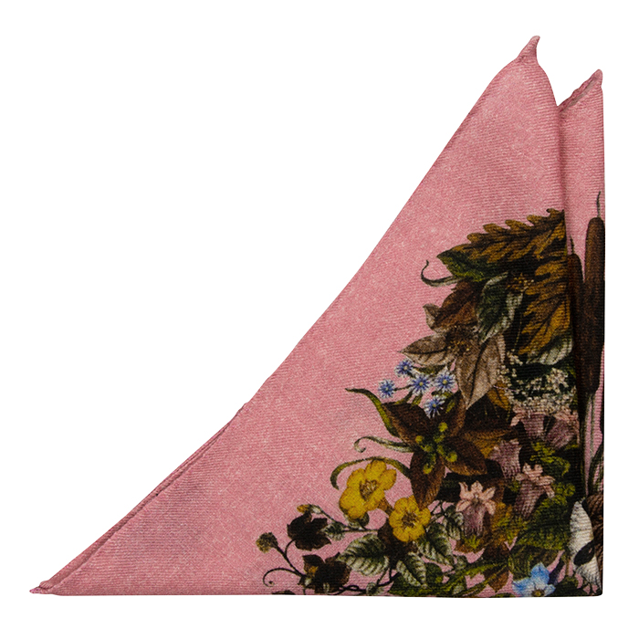 Ull Lommetørkler, Blomstarrangement på blek vannmelonrosa, Hvit, Blomster