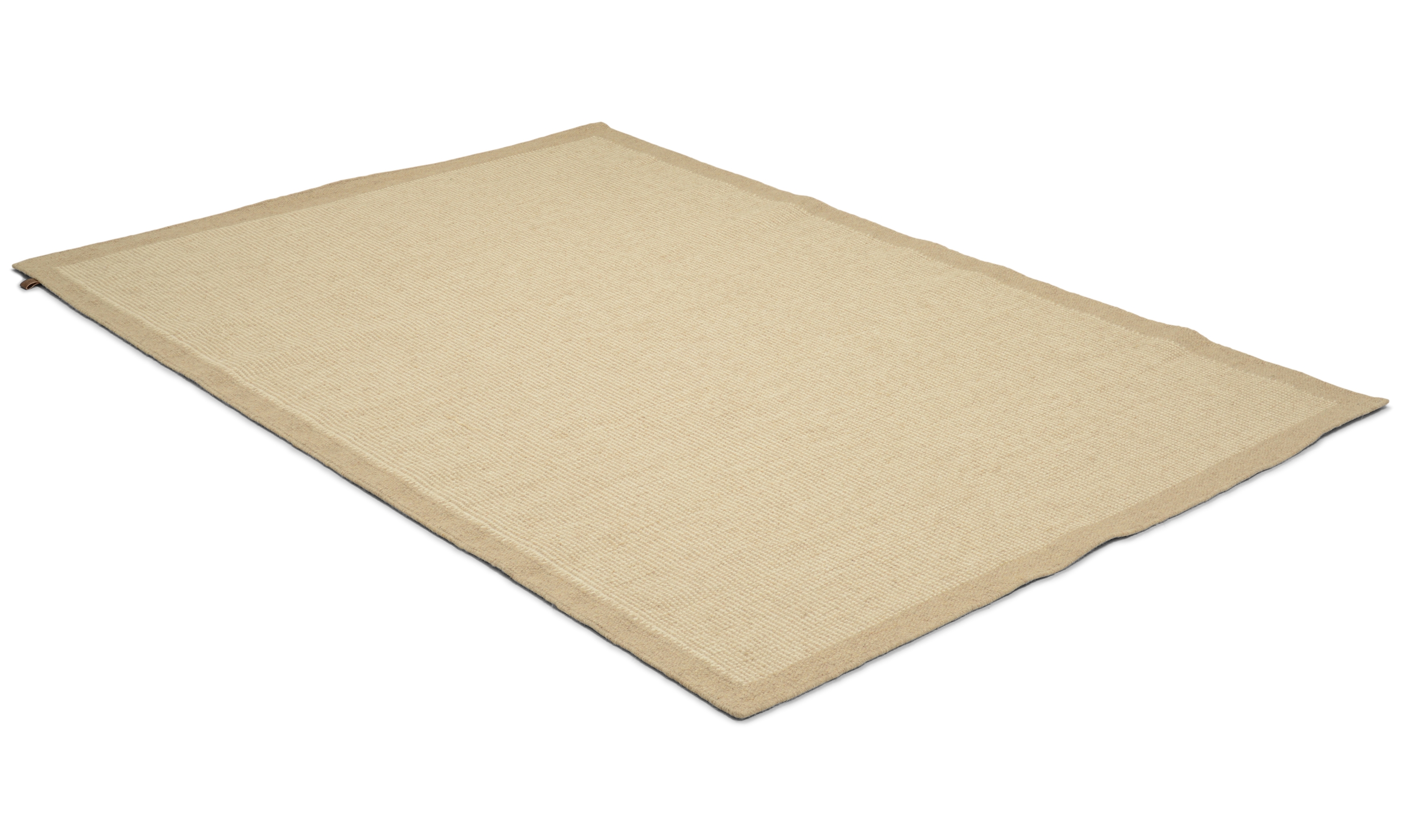Malta beige - håndvevd ullteppe