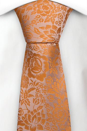 Silke Slips, Orange og champagne blomster, Oransje, Blomstrete