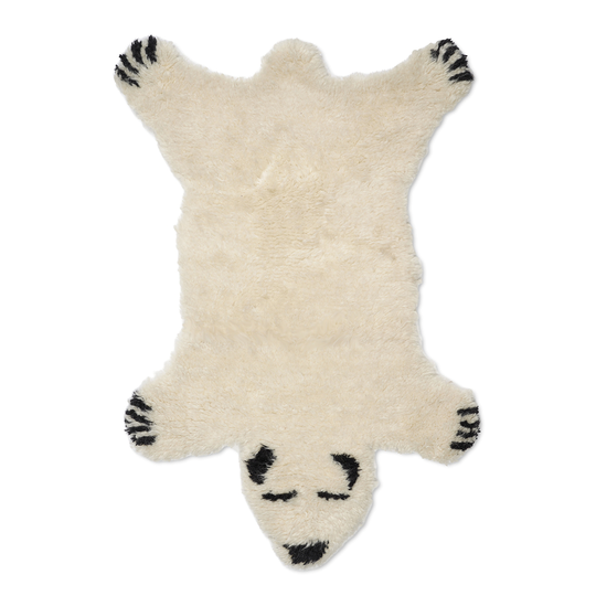 Fluffy bear hvit - håndtuftet teppe