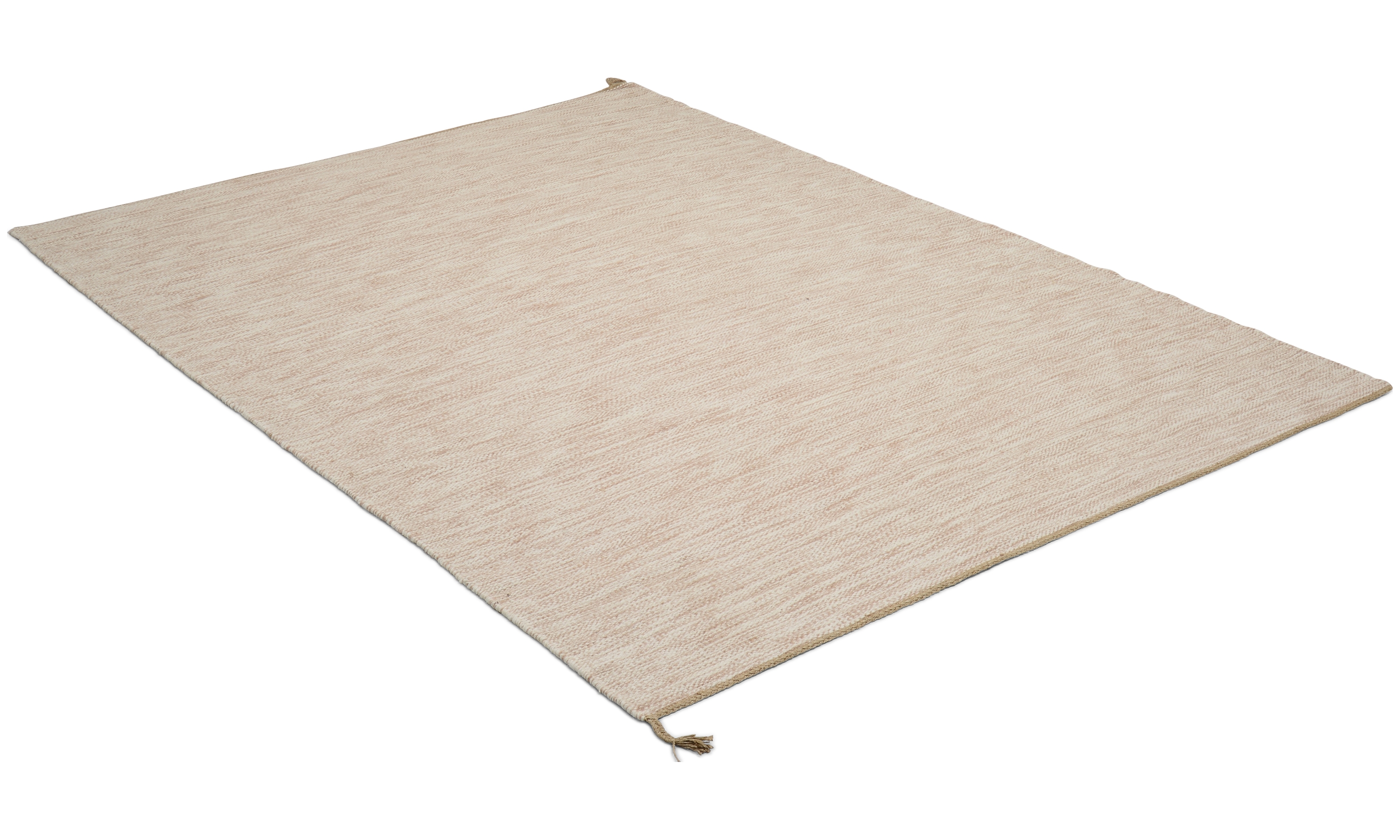 Sofiero beige/natur - håndvevd ullteppe
