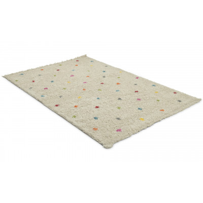 Woolly Shaggy hvit/multi 80329-110 - ryeteppe