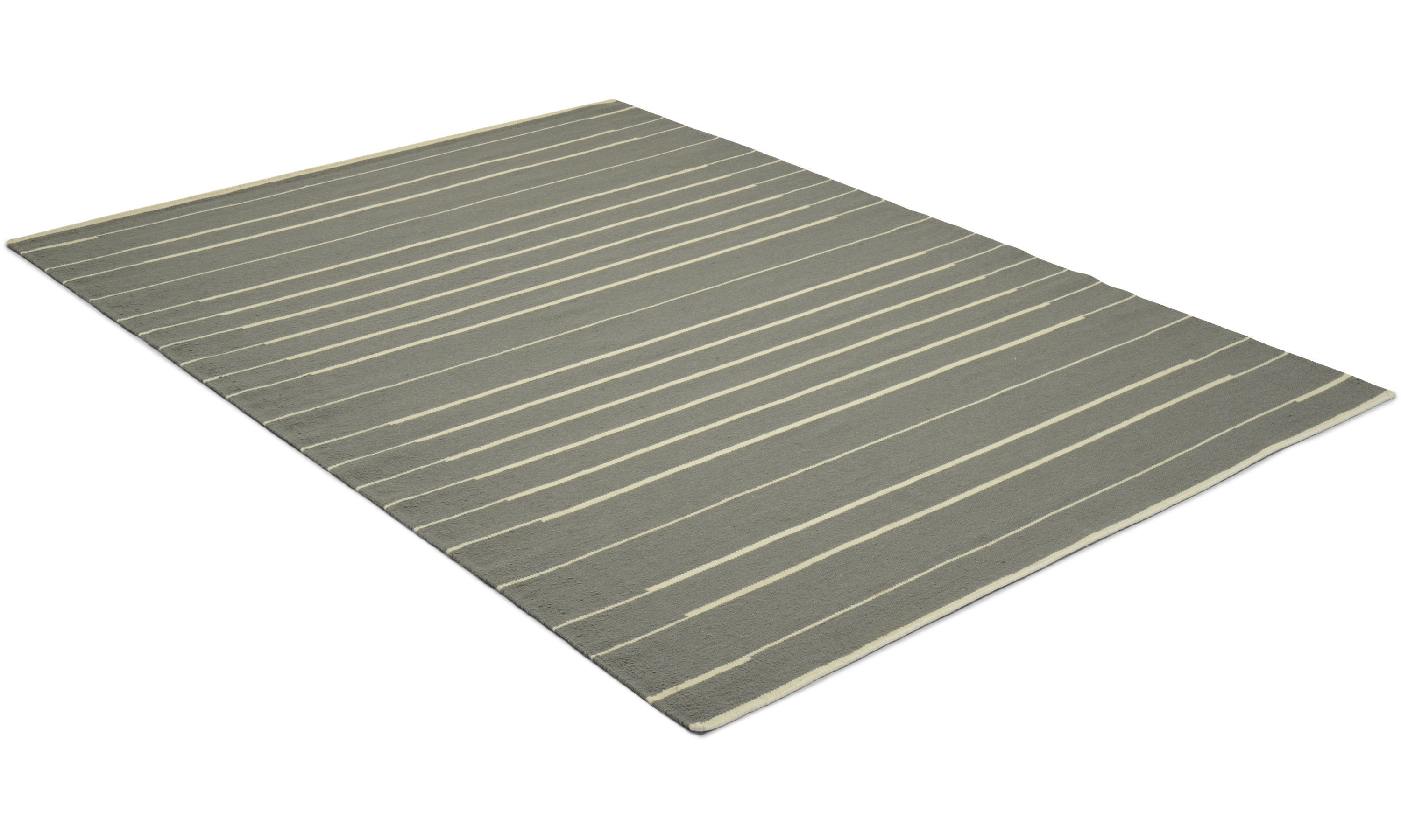 Piano grønn Linie Design - håndvevd ullteppe