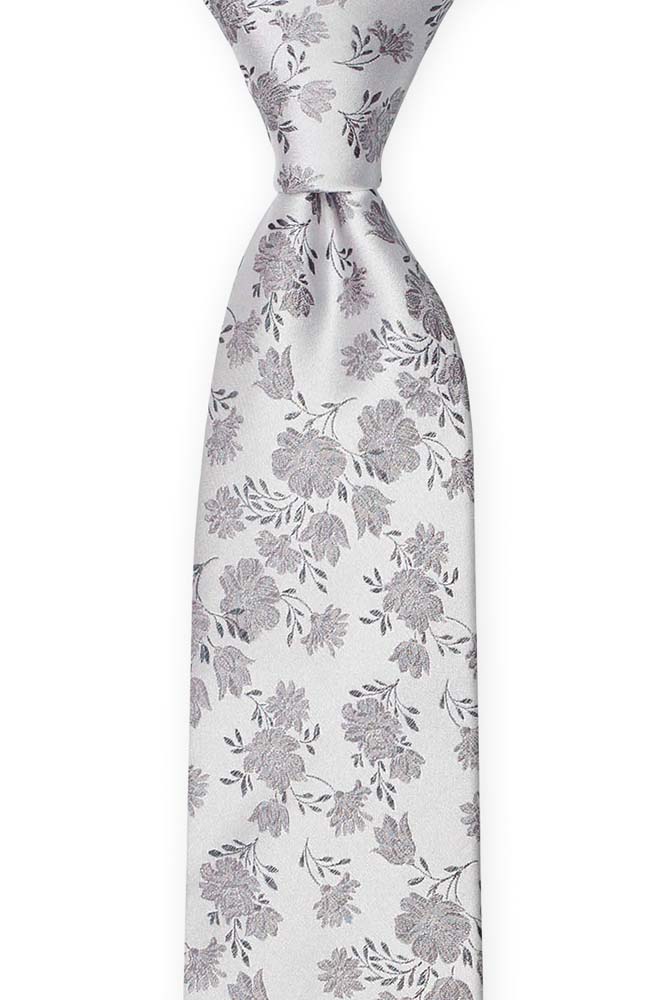 Silke Slips, Grå blomster på sølvbunn, Sølv, Blomstermotiv