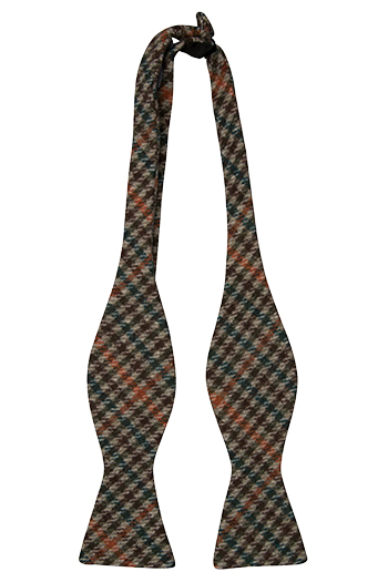 Ull Sløyfer Uknyttede, Plaid in beige, brown, green and orange, Beige, Pledd