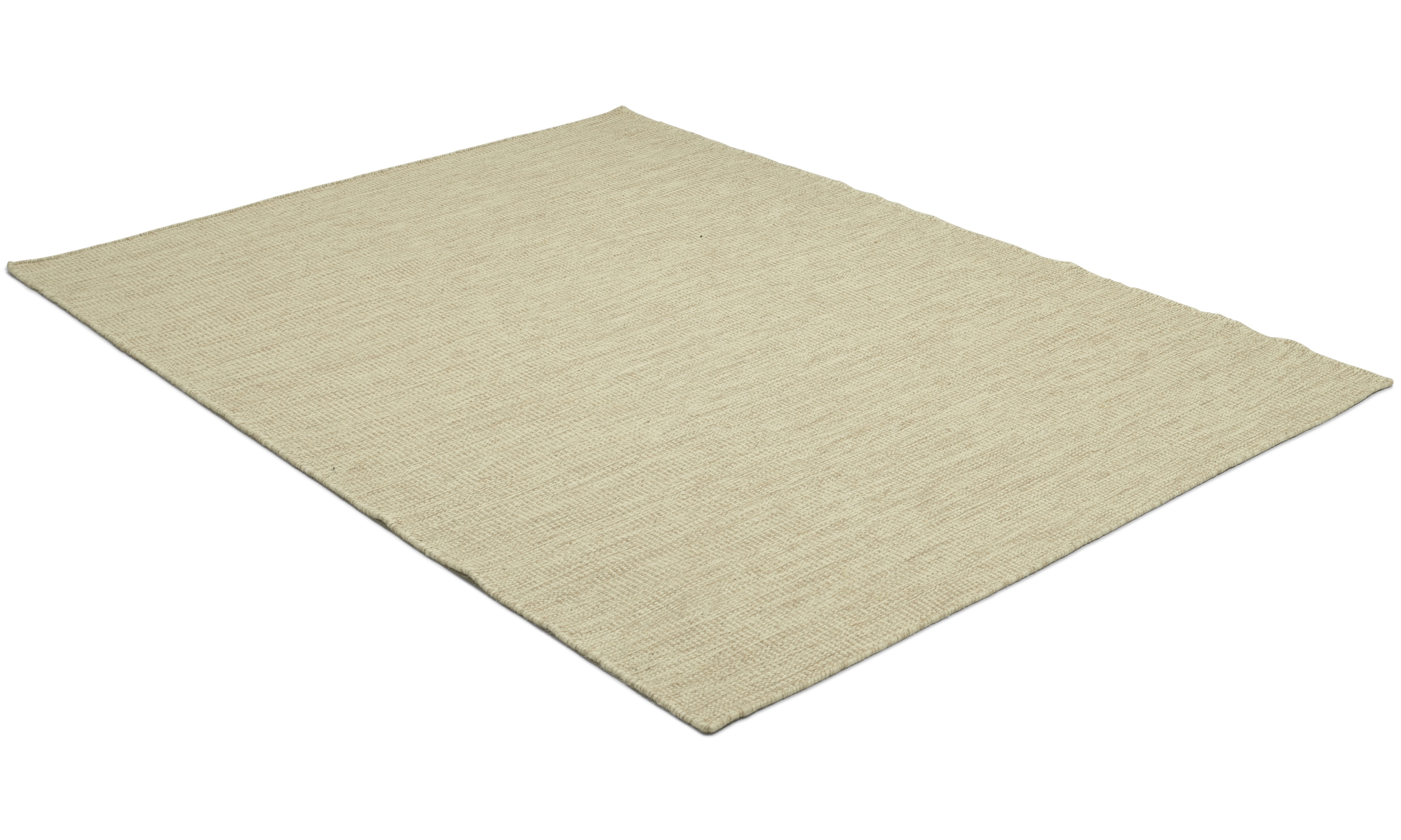 Kolding light beige - håndvevd ullteppe