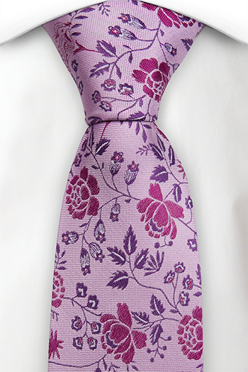 Silke Slips, Kunstnerisk rosa & lilla blomstermønster, Lilla, Blomster
