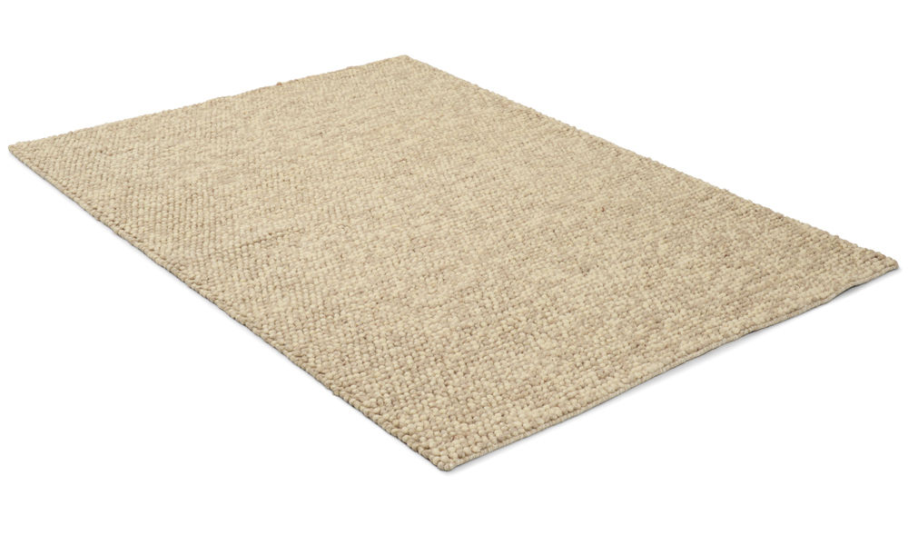 Nature beige - håndvevd ullteppe