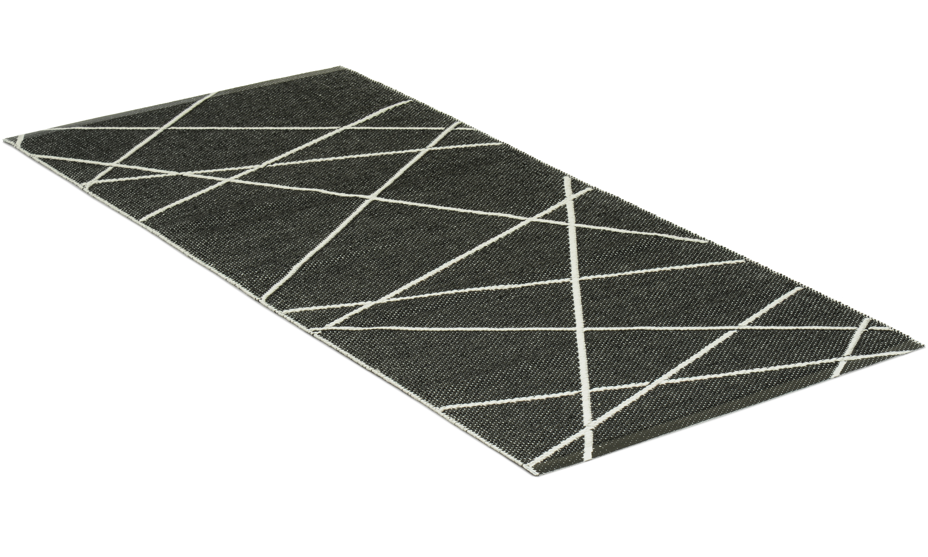 Line svart/hvit - plastteppe
