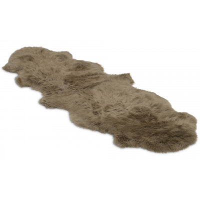 Gently beige LA10210 - dobbelt, langhåret saueskinn