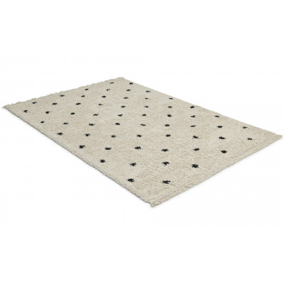 Woolly Shaggy hvit/svart 80329-690 - ryeteppe